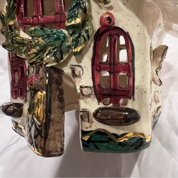 Blue Sky Holly Berry Tealight House Heather Goldminc holiday Christmas decor - Picture 6 of 17